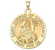 Saint Conrad of Constance Round Religious Medal    EXCLUSIVE 