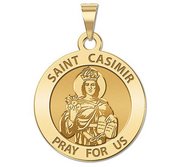 Saint Casimir Round Religious Medal  EXCLUSIVE 