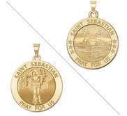 Male Swimmers   Saint Sebastian Doubledside Sports Religious Medal  EXCLUSIVE 