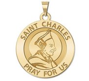 Saint Charles Borromeo Round Religious Medal    EXCLUSIVE 