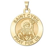 Saint Cyril of Alexandria Round Religious Medal    EXCLUSIVE 