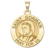 Saint Gorman Round Religious Medal  EXCLUSIVE 