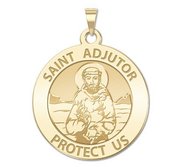 Saint Adjutor Round Religious Medal    EXCLUSIVE 