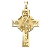 Sacred Heart of Mary Cross Religious Medal  EXCLUSIVE 