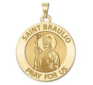 Saint Braulio Round Religious Medal  EXCLUSIVE 