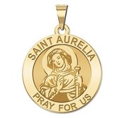 Saint Aurelia Round Religious Medal  EXCLUSIVE 