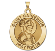 Saint Rainerius Round Religious Medal  EXCLUSIVE 