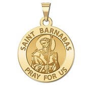 Saint Barnabas Round Religious Medal  EXCLUSIVE 