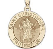 Saint Christopher Religious Round Medal    EXCLUSIVE 