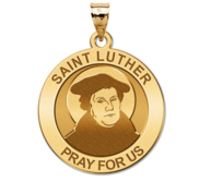 Saint Luther Round Religious Medal  EXCLUSIVE 