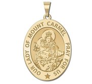 Our Lady of Mount Carmel Religious Medal  OVAL  EXCLUSIVE 