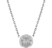 Saint Benedict Pendant with 18 Inch Chain