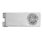 Stainless Steel Engravable Saint Francis of Assisi Money Clip