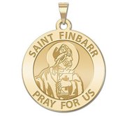 Saint Finbarr Round Religious Medal   EXCLUSIVE 