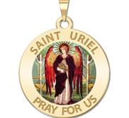 Saint Uriel Religious Medal  Color EXCLUSIVE 