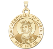 Saint Ferdinand of Castille Round Religious Medal   EXCLUSIVE 