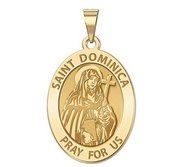 Saint Dominica Religious Medal   Oval  EXCLUSIVE 