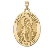 Saint Brendan Religious Oval Medal    EXCLUSIVE 