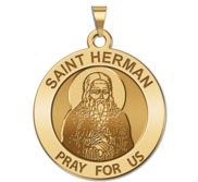 Saint Herman Round Religious Medal  EXCLUSIVE 