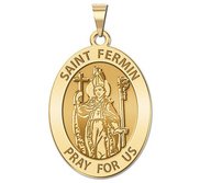 Saint Fermin OVAL Religious Medal   EXCLUSIVE 