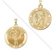 Karate   Saint Sebastian Doubledside Sports Religious Medal  EXCLUSIVE 