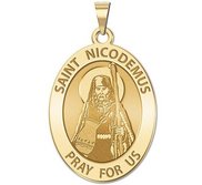 Saint Nicodemus OVAL Religious Medal   EXCLUSIVE 