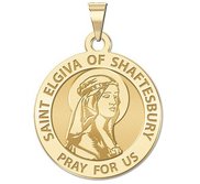 Saint Elgiva of Shaftesbury Round Religious Medal  EXCLUSIVE 