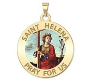 Saint Helena Round Religious Color Medal   EXCLUSIVE 