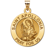 Saint Appollonia Round Religious Medal