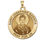 Saint Josephine Bakhita Round Religious Medal  EXCLUSIVE 