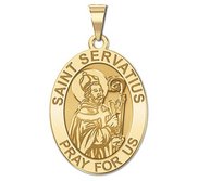 Saint Servatius OVAL Religious Medal   EXCLUSIVE 