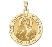 Saint Catherine of Bologna Round Religious Medal    EXCLUSIVE 