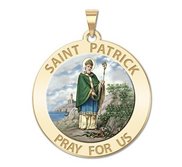 Saint Patrick Religious Medal  Color EXCLUSIVE 