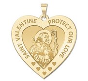 Saint Valentine Heart Shaped Religious Medal   EXCLUSIVE 