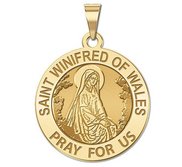 Saint Winifred of Wales Religious Medal  EXCLUSIVE 