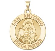 Saint Anthony ITALIAN Round Religious Medal  EXCLUSIVE 