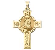 Saint Pio of Pietrelcina Cross Religious Medal   EXCLUSIVE 