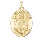 Saint Andrew Oval Religious Medal  EXCLUSIVE 