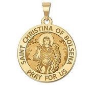 Saint Christina of Bolsena Round Religious Medal  EXCLUSIVE 