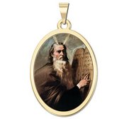 Moses OVAL Religious Medal   EXCLUSIVE 