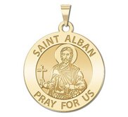 Saint Alban Round Religious Medal  EXCLUSIVE 