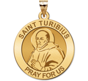 Saint Turibius Round Religious Medal   EXCLUSIVE 