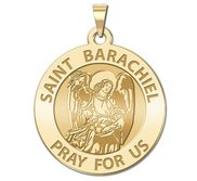 Saint Barachiel Round Religious Medal  EXCLUSIVE 