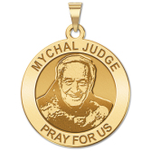 Mychal Judge Round Religious Medal   EXCLUSIVE 