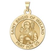 Saint Brigid of Ireland Round Religious Medal    EXCLUSIVE 