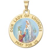 Our Lady of Lourdes Religious Medal    Color EXCLUSIVE 