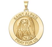 Saint Alpais Round Religious Medal  EXCLUSIVE 