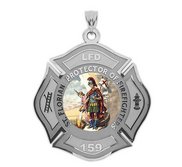 Customized Saint Florian Badge Religious Color Medal  EXCLUSIVE 