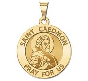 Saint Caedmon Round Religious Medal  EXCLUSIVE 