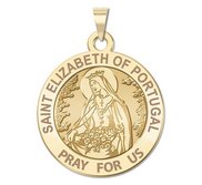 Saint Elizabeth of Portugal Round Religious Medal  EXCLUSIVE 